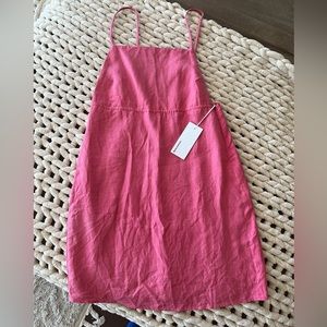 Reformation linen pink dress